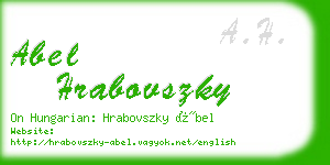abel hrabovszky business card
